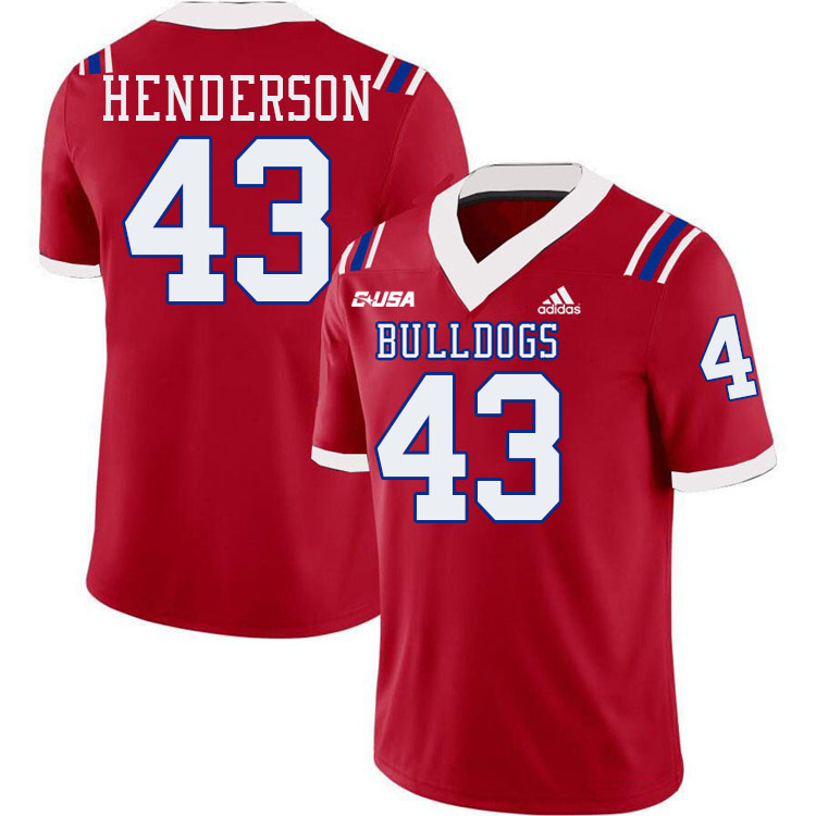 Drew Henderson Louisiana Tech Jersey,LA Tech Bulldogs Football Jerseys,Uniforms,Gears-Red